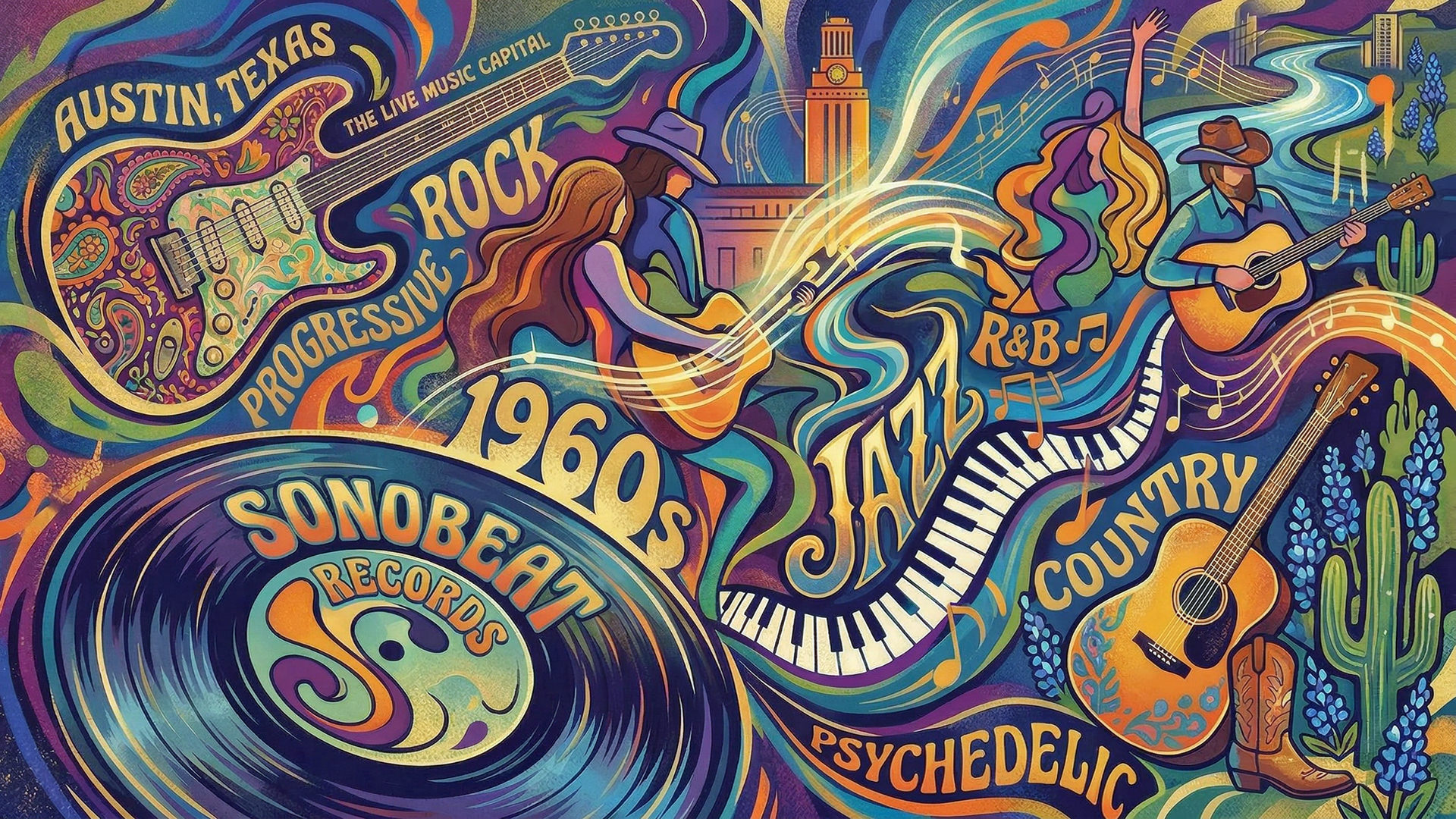 Austin music scene in the 1960s